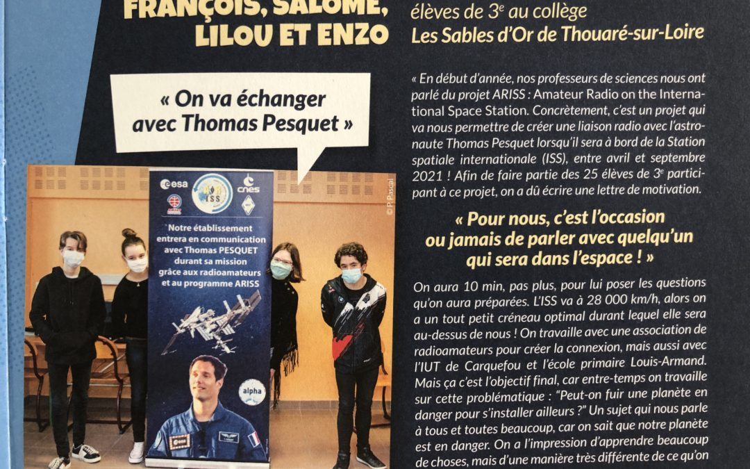François, Salomé, Lilou et Enzo dans le magazine Sioox